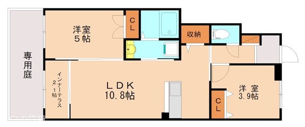 和白駅 徒歩11分 1階の物件間取画像